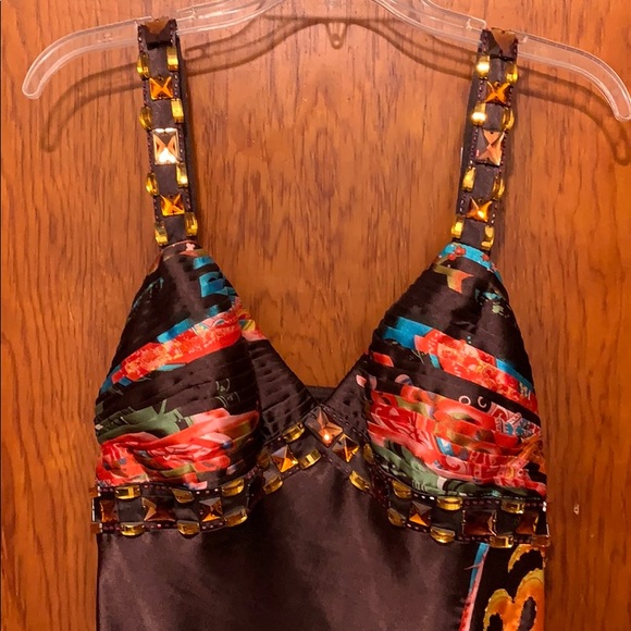 Colorful Jeweled Homecoming Dress - Picture 2 of 4